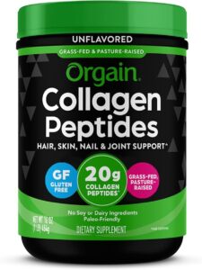 Image of an Orgain Hydrolyzed Collagen Peptides Powder For Women & Men.