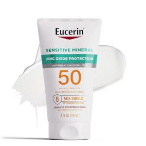 Image of an Eucerin Sun Sensitive Mineral Sunscreen Lotion SPF 50.