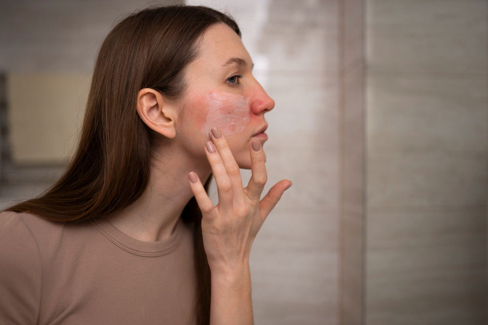 Women suffer from sensitive skin.