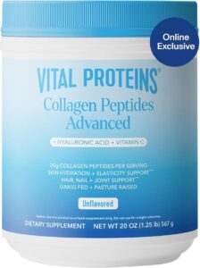 Image of an Vital Proteins Collagen Peptides Powder with Hyaluronic Acid and Vitamin C.