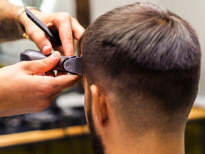 Men doing crop cuts